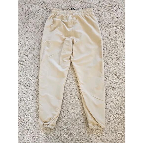 Sol et Al RAWS Track Pants Sand Nylon Lined Black Zipper UK Street Athleisure - Picture 2 of 16